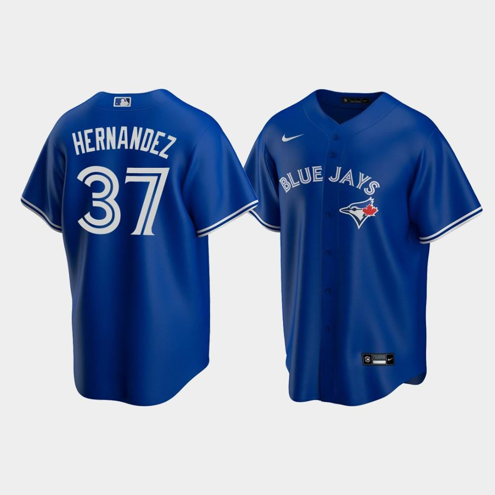 Men's Toronto Blue Jays 37 Teoscar Hernandez Royal Alternate Jersey