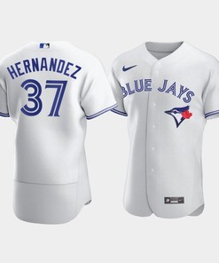 Men's Toronto Blue Jays 37 Teoscar Hernandez White Jersey