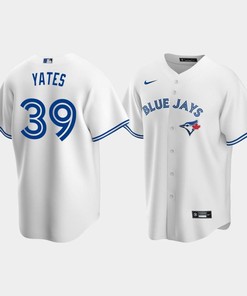 Men's Toronto Blue Jays 39 Kirby Yates White Home Jersey