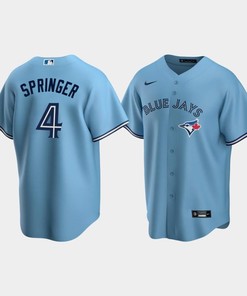 Men's Toronto Blue Jays 4 George Springer Powder Blue Alternate Jersey