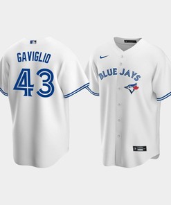Men's Toronto Blue Jays 43 Sam Gaviglio White Home Jersey
