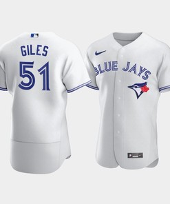 Men's Toronto Blue Jays 51 Ken Giles White Jersey