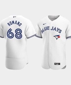 Men's Toronto Blue Jays 68 Jordan Romano White Home Jersey