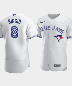 Men's Toronto Blue Jays 8 Cavan Biggio White Jersey