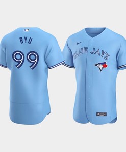 Men's Toronto Blue Jays 99 Hyun-Jin Ryu Powder Blue Alternate Jersey