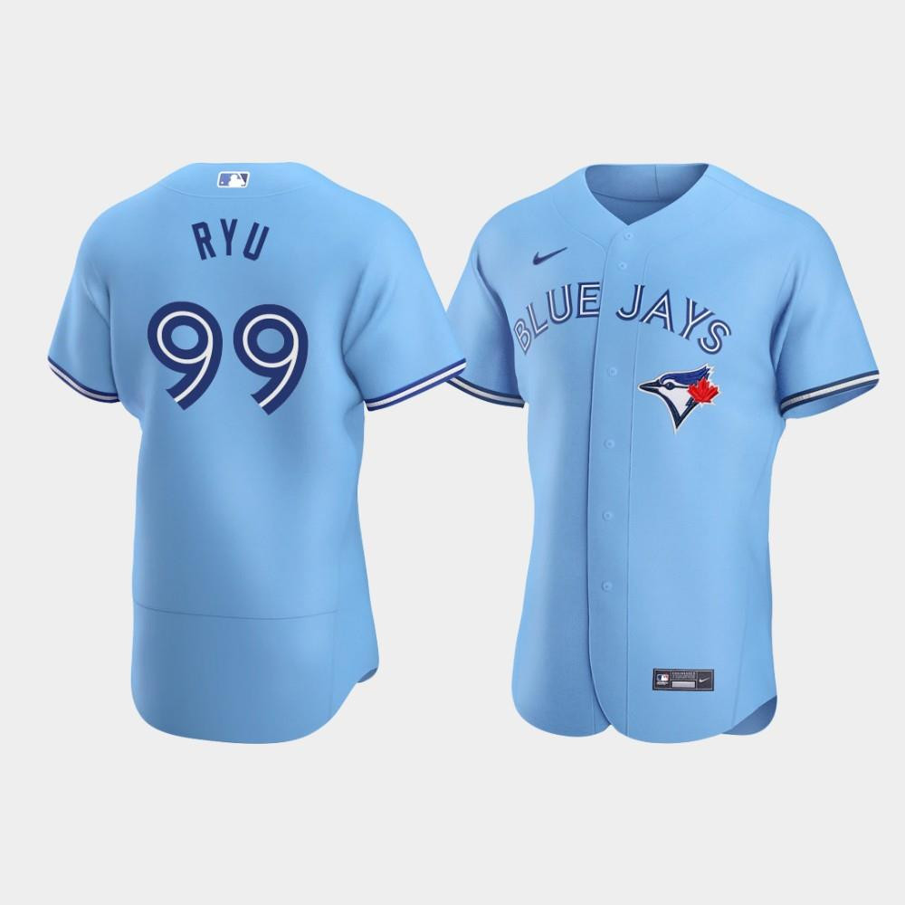 Men's Toronto Blue Jays 99 Hyun-Jin Ryu Powder Blue Alternate Jersey