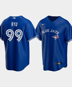 Men's Toronto Blue Jays 99 Hyun-Jin Ryu Royal Alternate Jersey