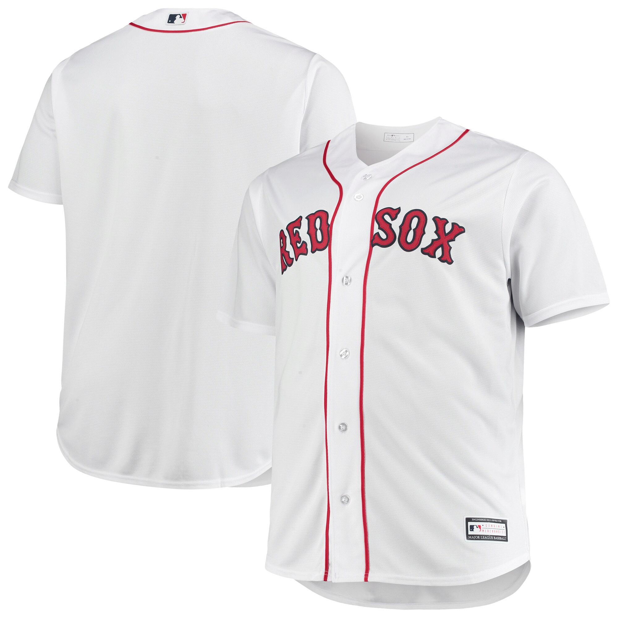 Men's White Boston Red Sox Big & Tall Home Team Jersey