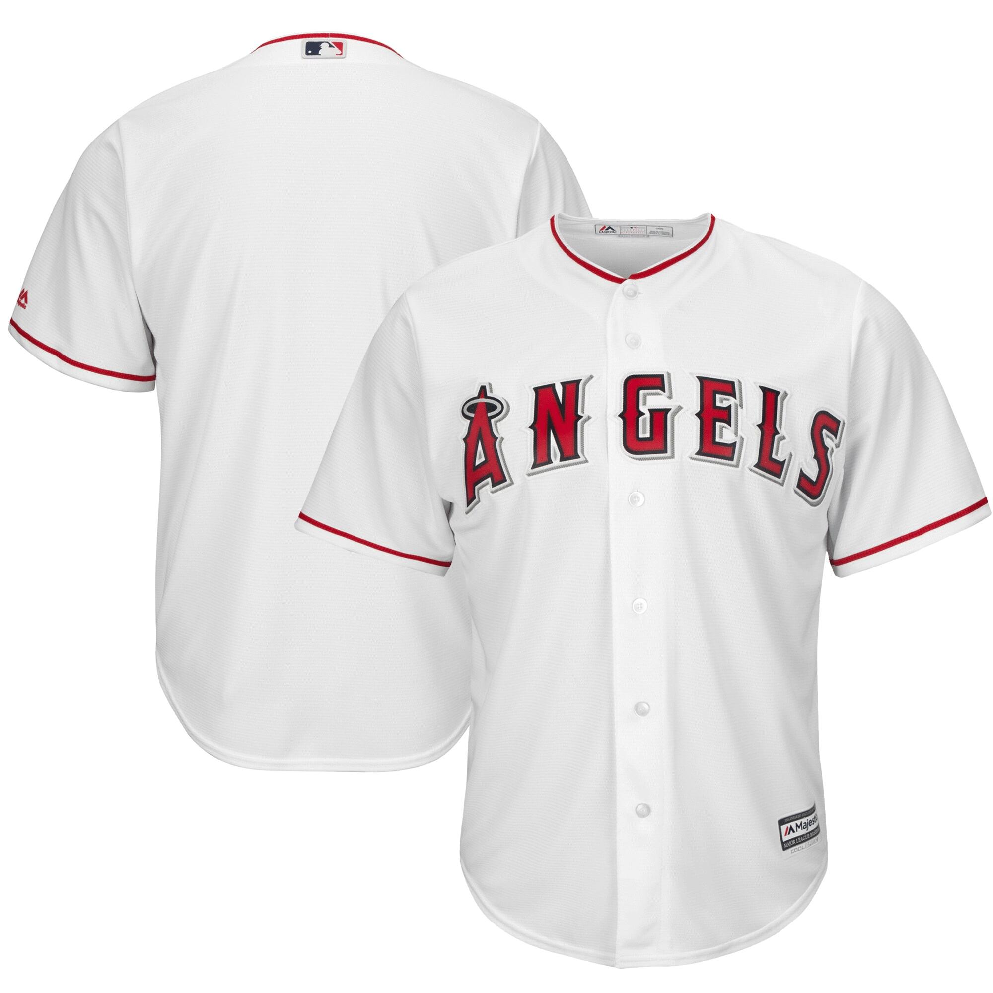 Men's White Los Angeles Angels Official Cool Base Jersey