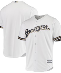 Men's White Milwaukee Brewers Home Official Cool Base Jersey