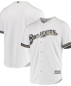 Men's White Milwaukee Brewers Team Official Jersey