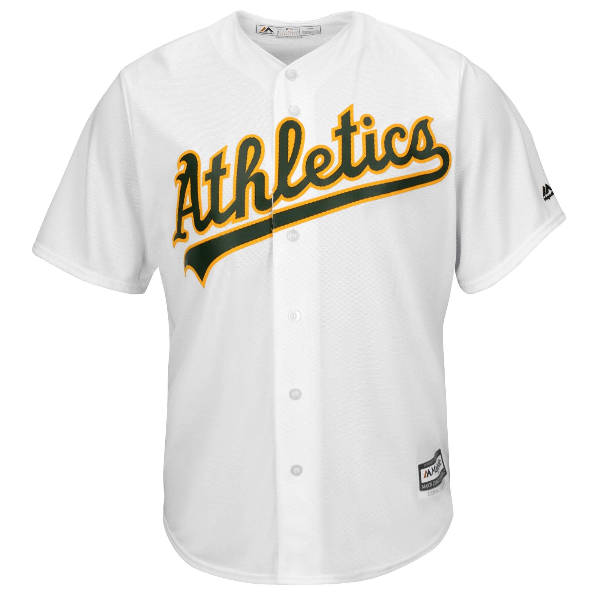 Men's White Oakland Athletics Official Cool Base Jersey