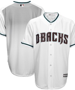 Men's White/Teal Arizona Diamondbacks Jersey - Official Cool Base Jersey