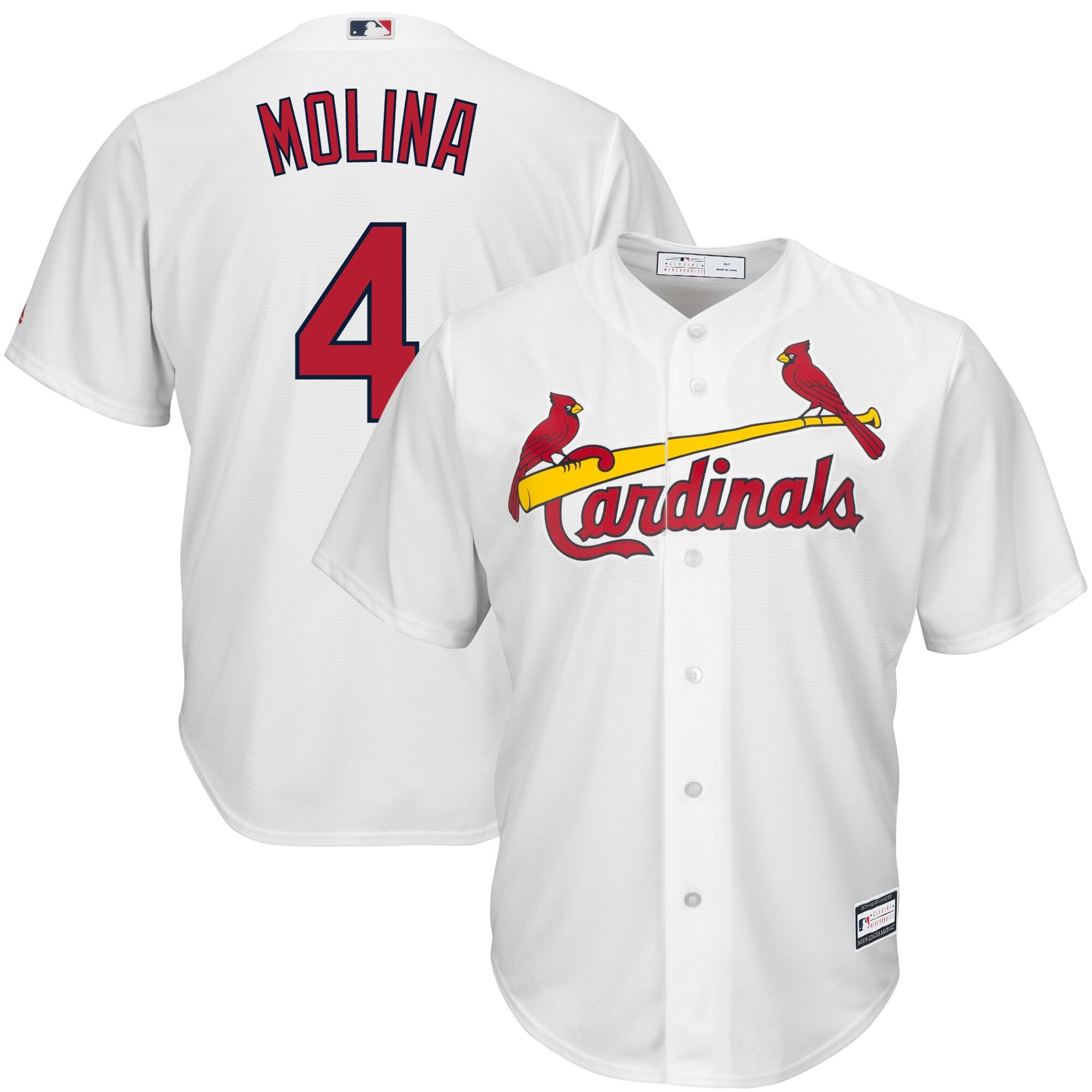 Men's Yadier Molina White St. Louis Cardinals Big & Tall Player Jersey