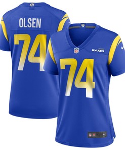 Merlin Olsen Los Angeles Rams Womens Game Retired Player Jersey - Royal Nfl