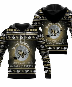 Merry Christmas Ucf Knights To All And To All A Go Knights Ugly Christmas 3D Hoodie Gifts for Ucf Knights Fans