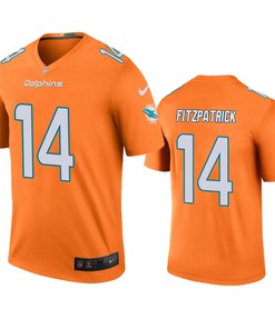 Miami Dolphins #14 Ryan Fitzpatrick Orange Color Rush Legend Jersey - Men