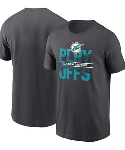 Miami Dolphins 2022 NFL Playoffs Iconic T-Shirt - Anthracite