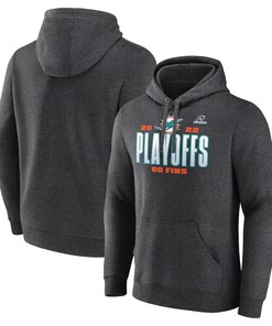 Miami Dolphins 2022 NFL Playoffs Our Time Pullover Hoodie - Charcoal