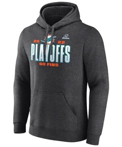 Miami Dolphins 2022 NFL Playoffs Our Time Pullover Hoodie - Charcoal
