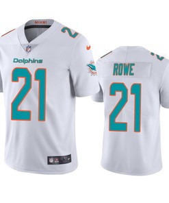 Miami Dolphins 21 Eric Rowe White Jersey