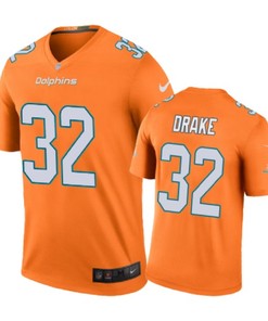 Miami Dolphins #32 Kenyan Drake Nike Color Rush Orange Jersey