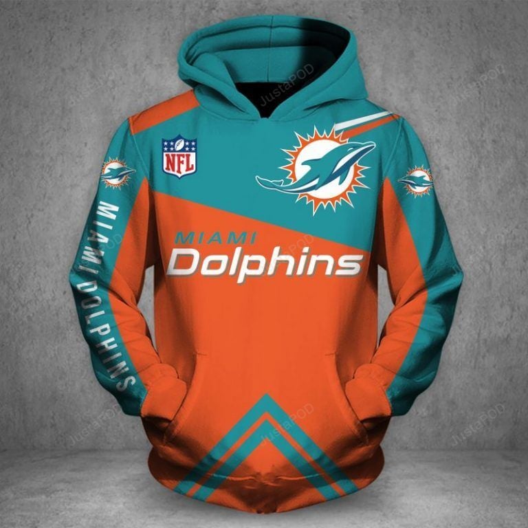 Miami Dolphins 3D Hoodie Zip Hoodie 02 for Fans