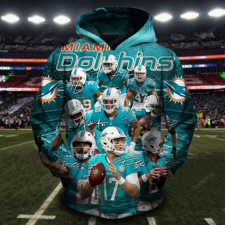 Miami Dolphins 3D Hoodie Zip Hoodie 05