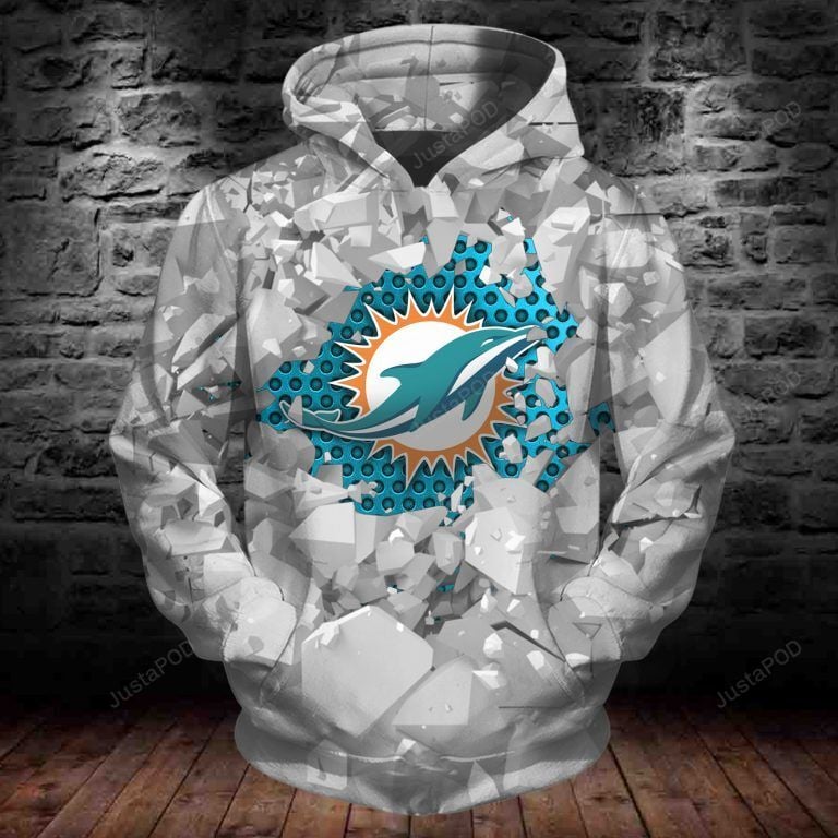 Miami Dolphins 3D Hoodie Zip Hoodie 08