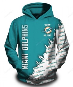 Miami Dolphins 3D Hoodie Zip Hoodie