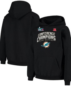 Miami Dolphins AFC Conference Champions Black Pullover Hoodie