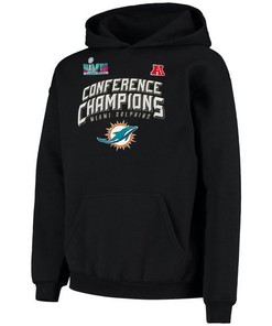 Miami Dolphins AFC Conference Champions Black Pullover Hoodie