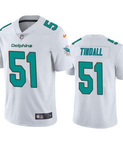 Miami Dolphins Channing Tindall 51 White Vapor Limited Jersey