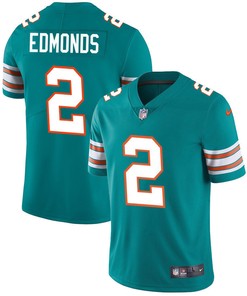 Miami Dolphins Chase Edmonds 2 Alternate Game Jersey - Aqua Jersey