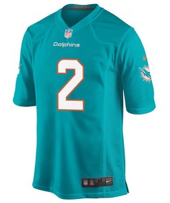 Miami Dolphins Chase Edmonds 2 Game Jersey - Aqua Jersey