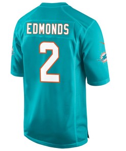 Miami Dolphins Chase Edmonds 2 Game Jersey - Aqua Jersey