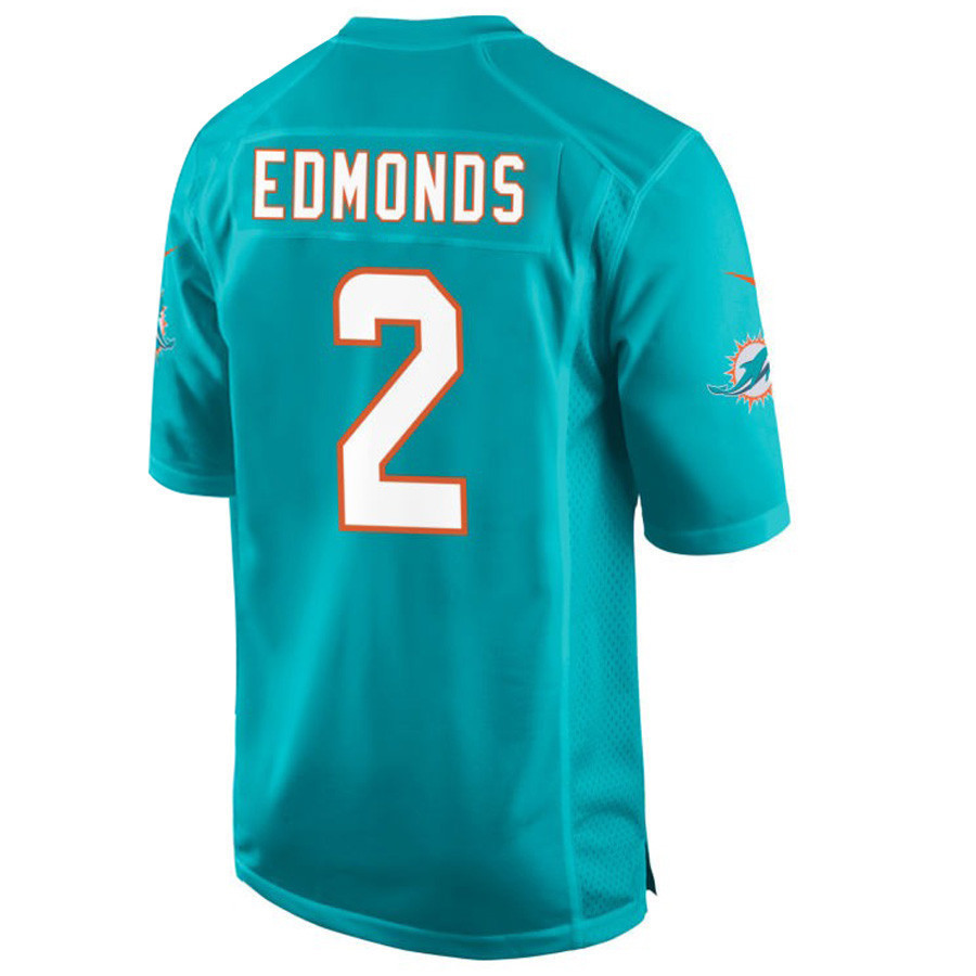 Miami Dolphins Chase Edmonds 2 Game Jersey - Aqua Jersey