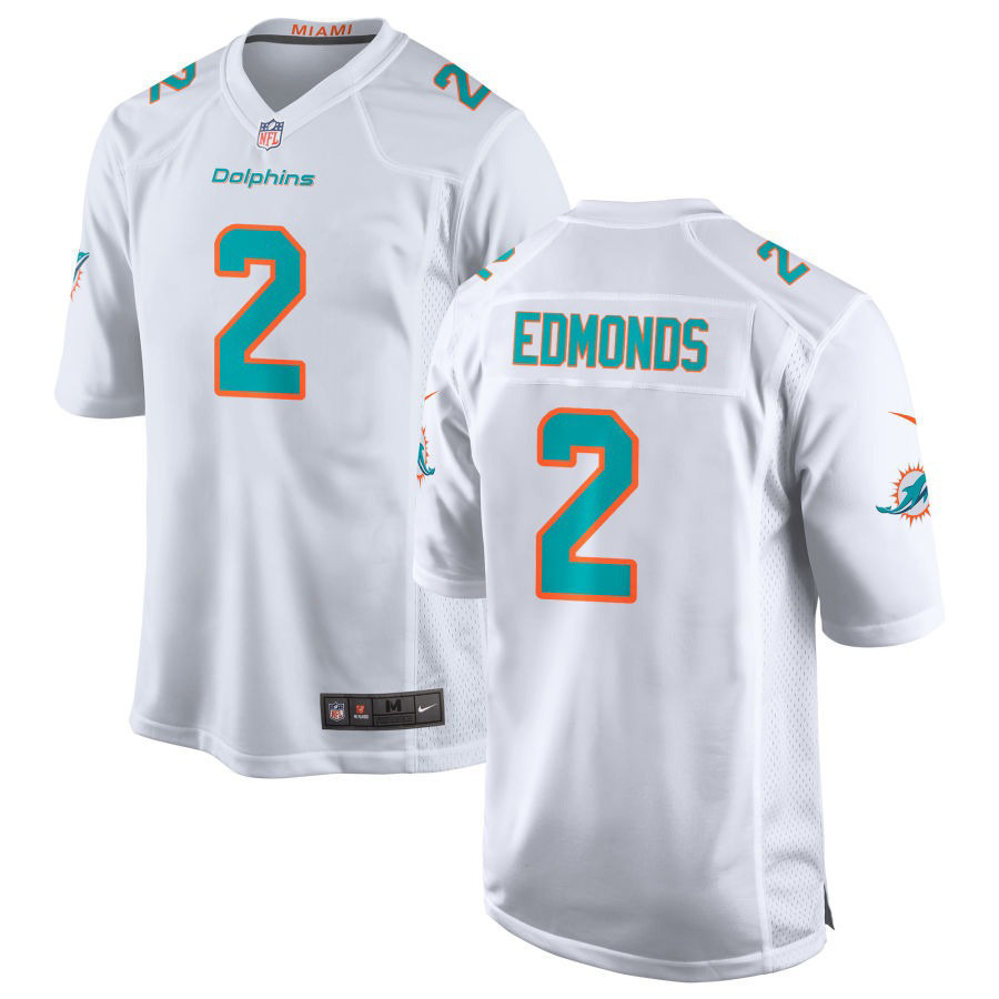 Miami Dolphins Chase Edmonds 2 Game Jersey - White Jersey