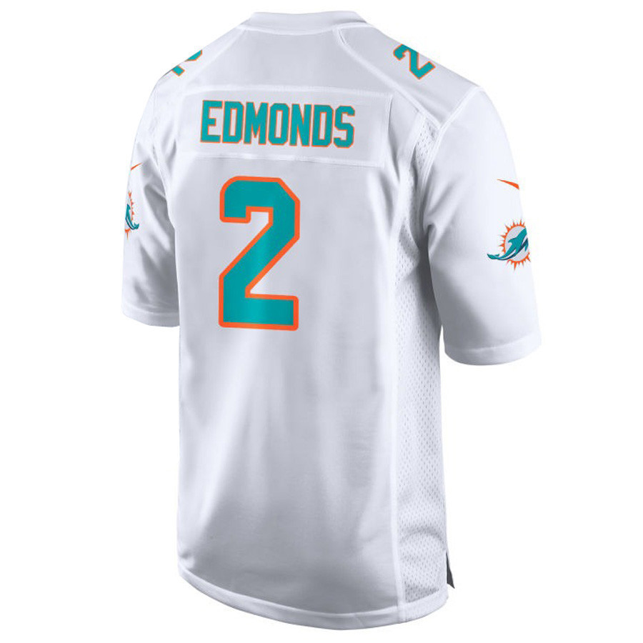 Miami Dolphins Chase Edmonds 2 Game Jersey - White Jersey