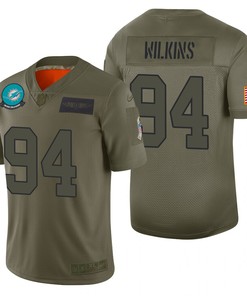 Miami Dolphins Christian Wilkins Camo 2019 Salute To Service Limited Jersey