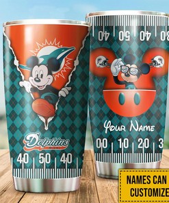 Miami Dolphins Custom Name Tumbler Gift for Fan