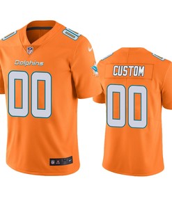 Miami Dolphins Custom Orange Nike Color Rush Limited Jersey