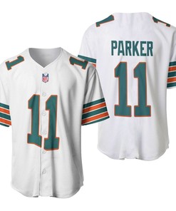 Miami Dolphins Devante Parker #11 Nfl American Football White 2019 Alternate Game 3d Designed Allover Custom Gift For Dolphins Fans Baseball Jersey