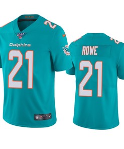 Miami Dolphins Eric Rowe Aqua 100th Season Vapor Limited Jersey