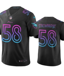 Miami Dolphins Jason Strowbridge Black City Edition Vapor Limited Jersey