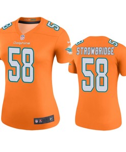 Miami Dolphins Jason Strowbridge Orange Color Rush Legend Jersey