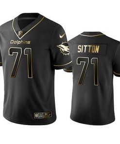 Miami Dolphins Josh Sitton Black Golden Edition 2019 Vapor Untouchable Limited Jersey - Mens