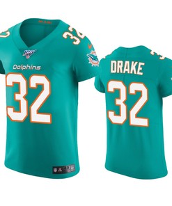 Miami Dolphins Kenyan Drake Aqua 100th Season Vapor Elite Jersey