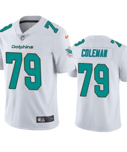 Miami Dolphins Larnel Coleman 79 White Vapor Limited Jersey