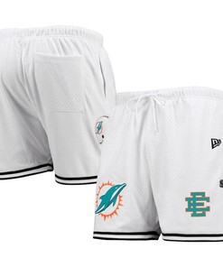 Miami Dolphins Logo Team White Mesh Shorts - Men